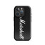 Marshall Script Logo iPhone Case – Classic Beveled Amp Badge (Tough, iPhone 14–17) – view 1