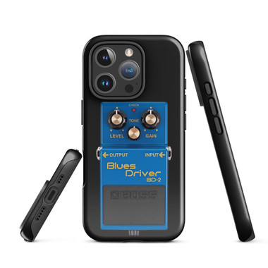Boss BD-2 Blues Driver Pedal iPhone Case – Classic Blue Overdrive Stompbox (Tough, iPhone 14–17) – view 1