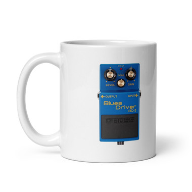 Boss BD-2 Blues Driver Pedal Coffee Mug – Classic Blue Overdrive Stompbox – view 1