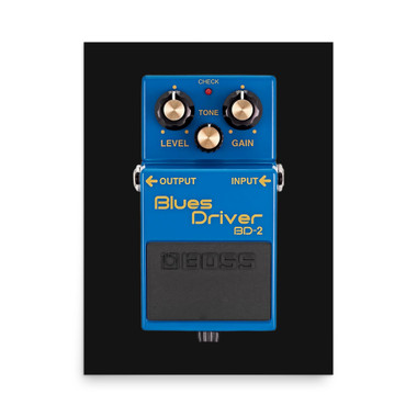Boss BD-2 Blues Driver Pedal Poster – Classic Blue Overdrive Stompbox – view 1