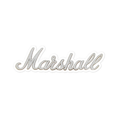 Marshall Script Sticker – Classic White Amp Logo – view 1