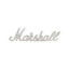 Marshall Script Sticker – Classic White Amp Logo – view 1