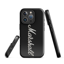 Marshall Script iPhone Case – Classic White Amp Logo (Tough, iPhone 14–17) – view 1