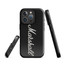 Marshall Script iPhone Case – Classic White Amp Logo (Tough, iPhone 14–17) – view 1