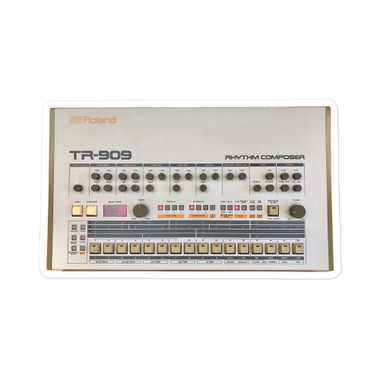 Roland TR-909 Drum Machine Sticker – Techno & House Rhythm Composer – view 1
