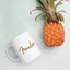 Fender Tweed Logo Coffee Mug – Vintage Amp Script in Gold Tweed – view 5