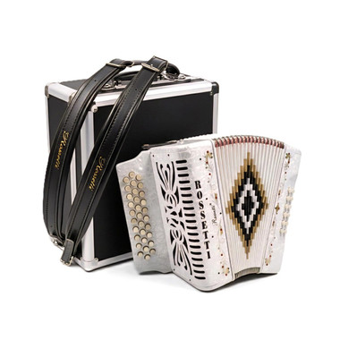 Rossetti 3112-FBE-WH Diatonic Button Accordion Hero View