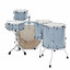 Premier Artist Series PAB22-5SP2SGL Steel Grey drum shells close detail