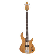 Aria SB-700 electric bass guitar in Oak finish, full front view