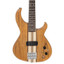 Aria SB-700 bass body close-up showing ash wood grain and Oak finish