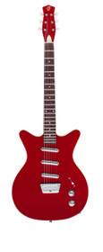 Danelectro '59 Triple Divine Red Semi-Hollow Electric Guitar - full front view