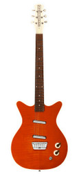 Danelectro '59 Divine Flame Maple Semi-Hollow Electric Guitar - full front view