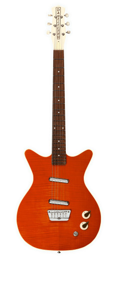 Danelectro '59 Divine Flame Maple Semi-Hollow Electric Guitar - full front view