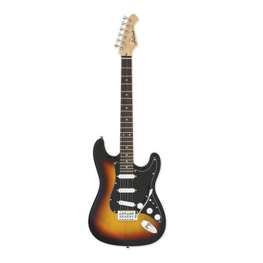 Aria Pro II 003SPL electric guitar full view in 3 Tone Sunburst finish