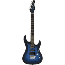 Aria Pro II MAC-STD electric guitar front view in Metallic Blue Shade