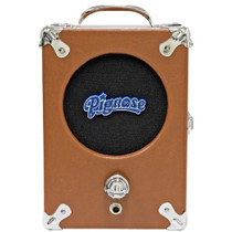 Pignose 7-100 Brown combo amplifier front view with speaker grille
