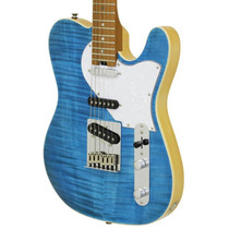 Aria 615MKII-TQBL Nashville electric guitar in Turquoise Blue, front view
