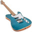 Aria 615MKII-TQBL Turquoise Blue guitar, full front body and neck view