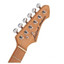 Aria 615MKII-TQBL headstock and roasted maple neck detail