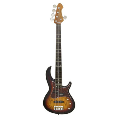 Aria 313MKII/5-OPSB Detroit open-pore sunburst electric bass, main product view