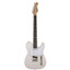 Aria TEG-002M family alternate ivory finish front view with white pickguard