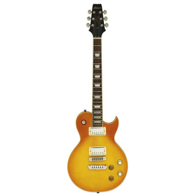 Aria PE350PG electric guitar in Aged Lemon Drop, alternate main view