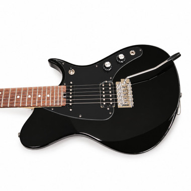Aria Pro II JET-1-BK HS Electric Guitar Black Offset Poplar Rosewood Tremolo photo