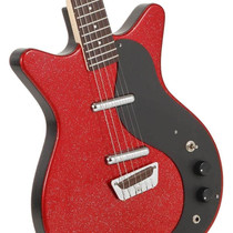 Danelectro GLITTER59-RED electric guitar, detail view