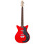 Danelectro GLITTER59-RED electric guitar in red with silver glitter, main view