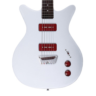 Danelectro Dan O. Mano DOMSLV Silver electric guitar hero view