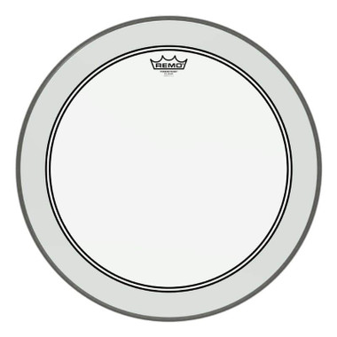 Remo PowerStroke P3 22-inch bass drumhead clear with dot, product photo