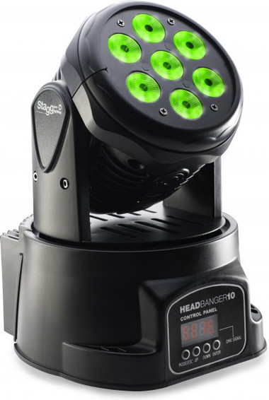 Stagg LED Moving Head With 7 X 10W RGBW 4-in-1 Led's Sli Mhw Hb10-1