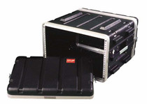 STAGG ABS-6U 6-Unit Rolling Rack Case with Removable Front and Rear Lids
