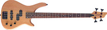 STAGG Natural Satin Solid Alder Body 4-String Fusion Electric Bass Guitar