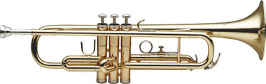 Stagg WS-TR215 Bb Trumpet W/abs Case Gold Lacquer W 1st Slide Saddle & 3rd Slide Ring 2 Year Warranty