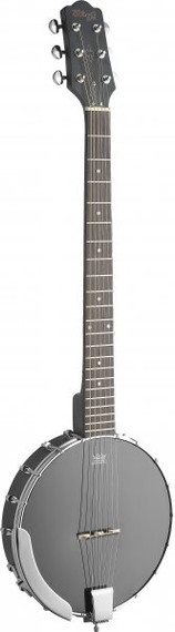 Stagg 6-string Guitar Banjo Open Back Banjitar 18 Bracket Black Bjw-open 6