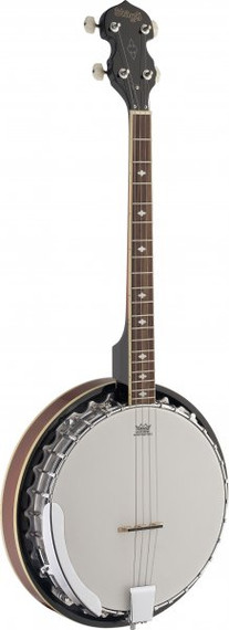 Stagg 4-string Bluegrass Banjo Deluxe W/ Metal Pot 30 Bracket Mahogany Resonator