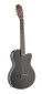 Angel Lopez Black Electric Solid Body Classical Cutaway Nylon String Guitar - view 2