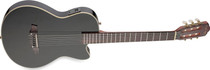Angel Lopez Black Electric Solid Body Classical Cutaway Nylon String Guitar