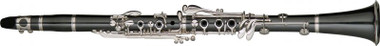 Levante LV-CL5101 Bb Clarinet With Case Silver Plated 17 Key 6 Rings 2 Barrels Wood Grain Look