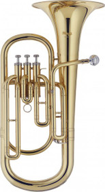 Stagg WS-BH235 Bb Baritone Horn 3 Piston Valve w hard Case Gold Lacquer Bell 23 Cm Bore 13.4 Mm 2 Year Warranty