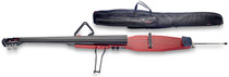 Stagg EDB-3/4 TR Transparent Red Electric Double Bass With Gigbag Plus 1/4" Output EUB Electric Upright Bass