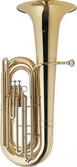 Stagg WS-BT235 Bbb Tuba 3 Pistons In Nickel Silver W/abs Case On Wheels Gold Lacquer 2 Year Warranty