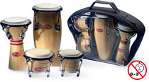 STAGG Natural Wood Mini Latin & African Percussion Package with Djembe Conga and Bongo BCD-N-SET