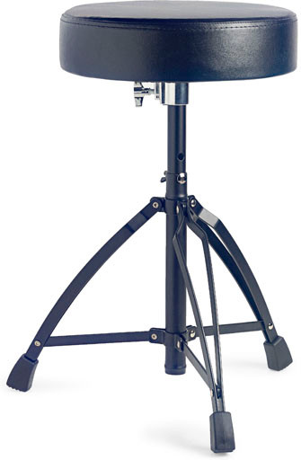 STAGG Double-Braced Adjustable Drum Throne with Round Seat and Anti-Sinking Lock