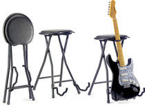 STAGG Foldable Stool With Built In Guitar Stand Of Height 64.5cm /25.4 In