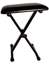 STAGG Black Height Adjustable Keyboard Bench With X Folding Legs