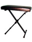 STAGG Adjustable Height Black Vinyl Keyboard Bench With X Folding Legs