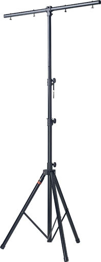 STAGG LIS-A2022BK Heavy-Duty Single Tier Lighting Stand in Metallic Black