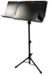 STAGG Folding Black Steel Orchestral Music Stand W Fold-out Side Extension